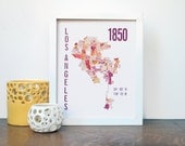 Los Angeles Neighborhood Map print