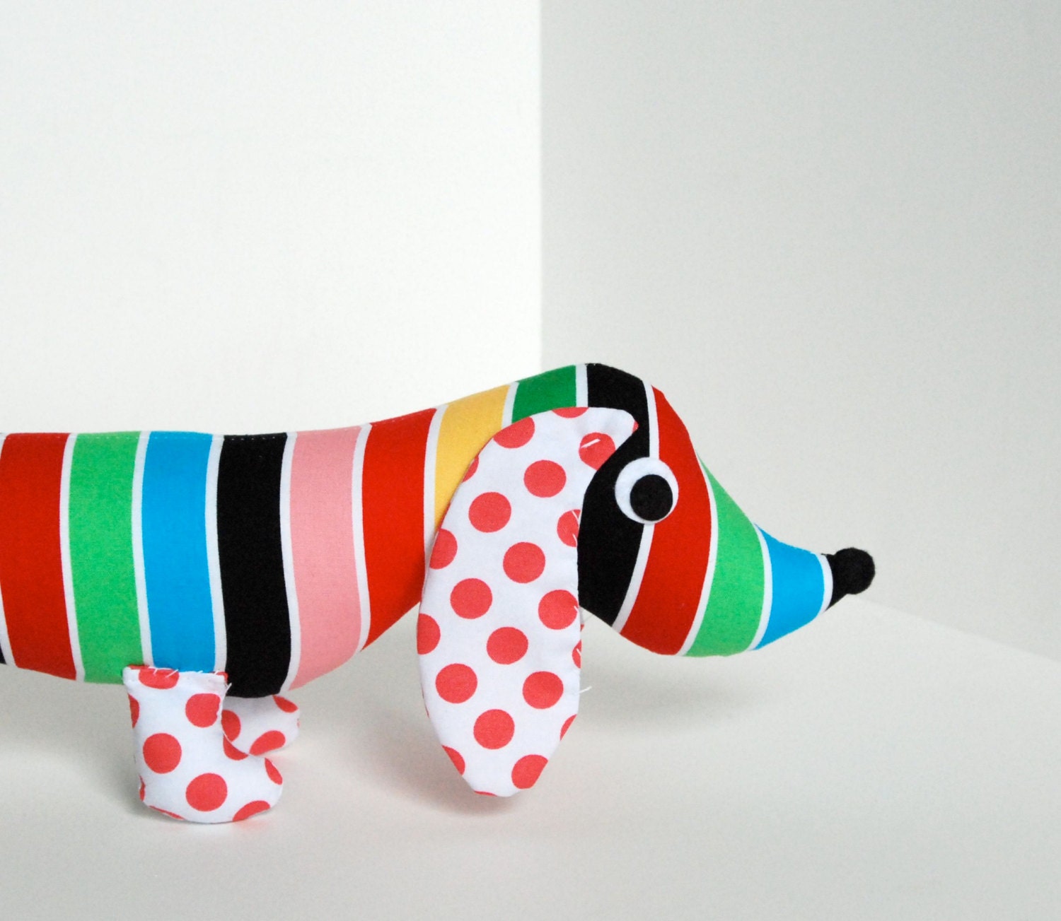 Bright Modern Stuffed Animal Plush Wiener Dog Dachshund Soft Baby Toy Doll VERONICA