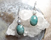 Rainforest, Green Agate Earrings