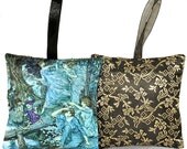 Fairies by Night - Arthur Rackham fairytale illustration printed sachet with vintage brocade.