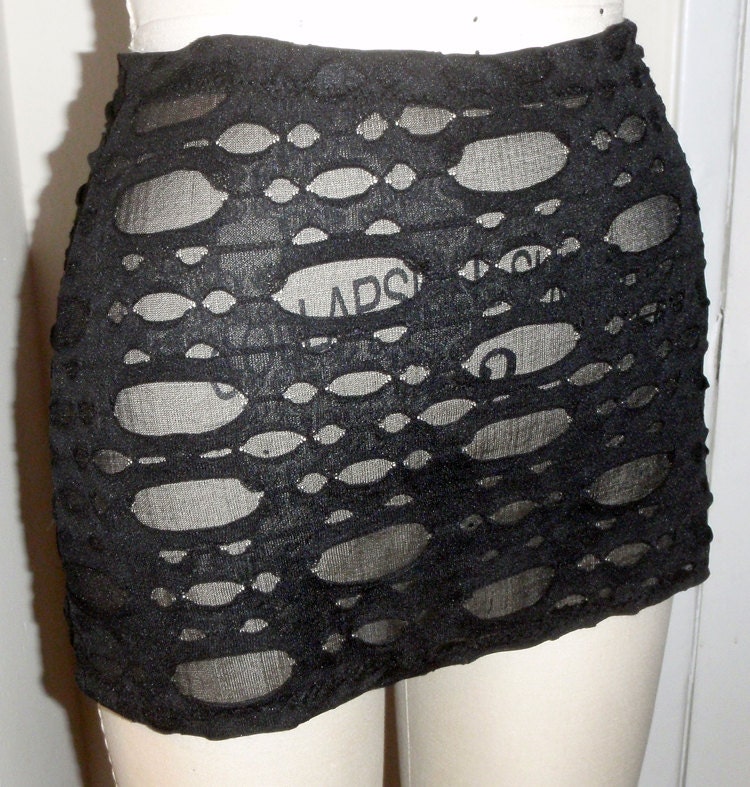 Darkwear ClothingBlack Planet Knit Custom Mini Skirt - Made to order