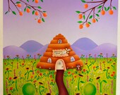 ART PRINT FRAMED Custom Framed 12in x 12in Art print by Valerie Walsh Honey House