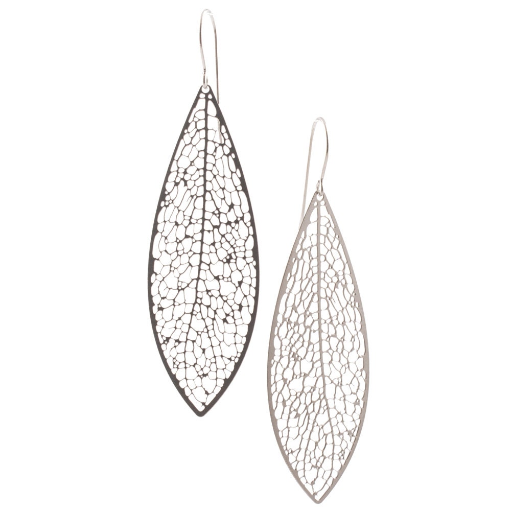 Reticulate Earrings - stainless steel