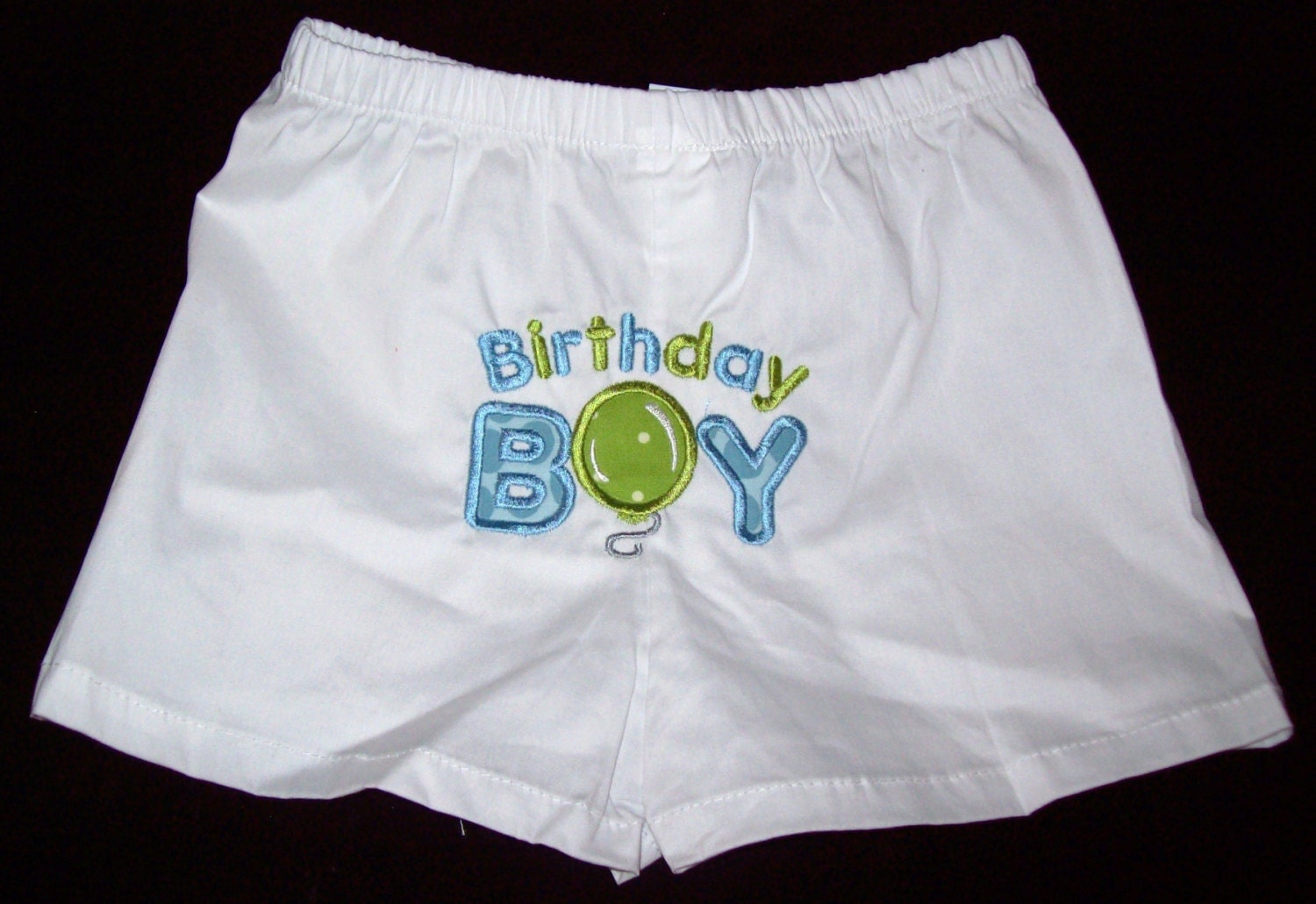 Custom Boutique Appliqued Birthday Boy Boxer Diaper Cover