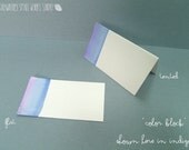 Color Block- Ombre watercolor escort wedding seating cards made to order