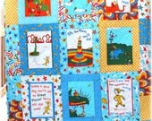 Dr Seuss Oh the Places You'll Go Baby Quilt Brights Boy CUSTOM Made to Order