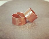 Custom Copper Wedding Bands, Monogram Rings, Set of TWO Personalzied Rings