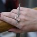 Claymore - Ring made from Found Iron Nail, Silver and Set with Gemstones