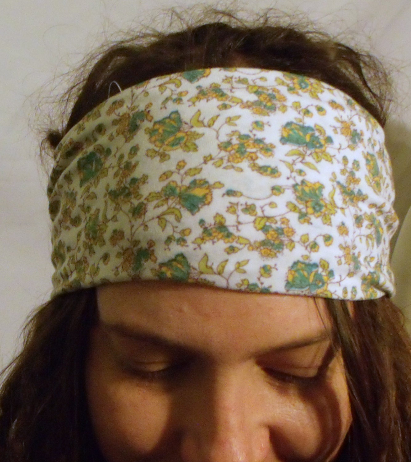 HeadBand - Cowl - Hair Wrap - Hair Tube - Pondering Petals Head Hugger