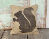 Woodland Squirrel -  Burlap Feed Sack Doorstop