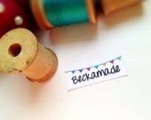 90 Clothing Labels - Little Banner Flags Design