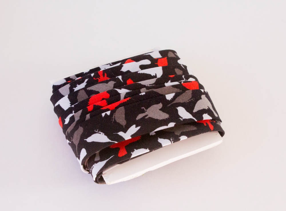 handmade single fold bias tape for the birds