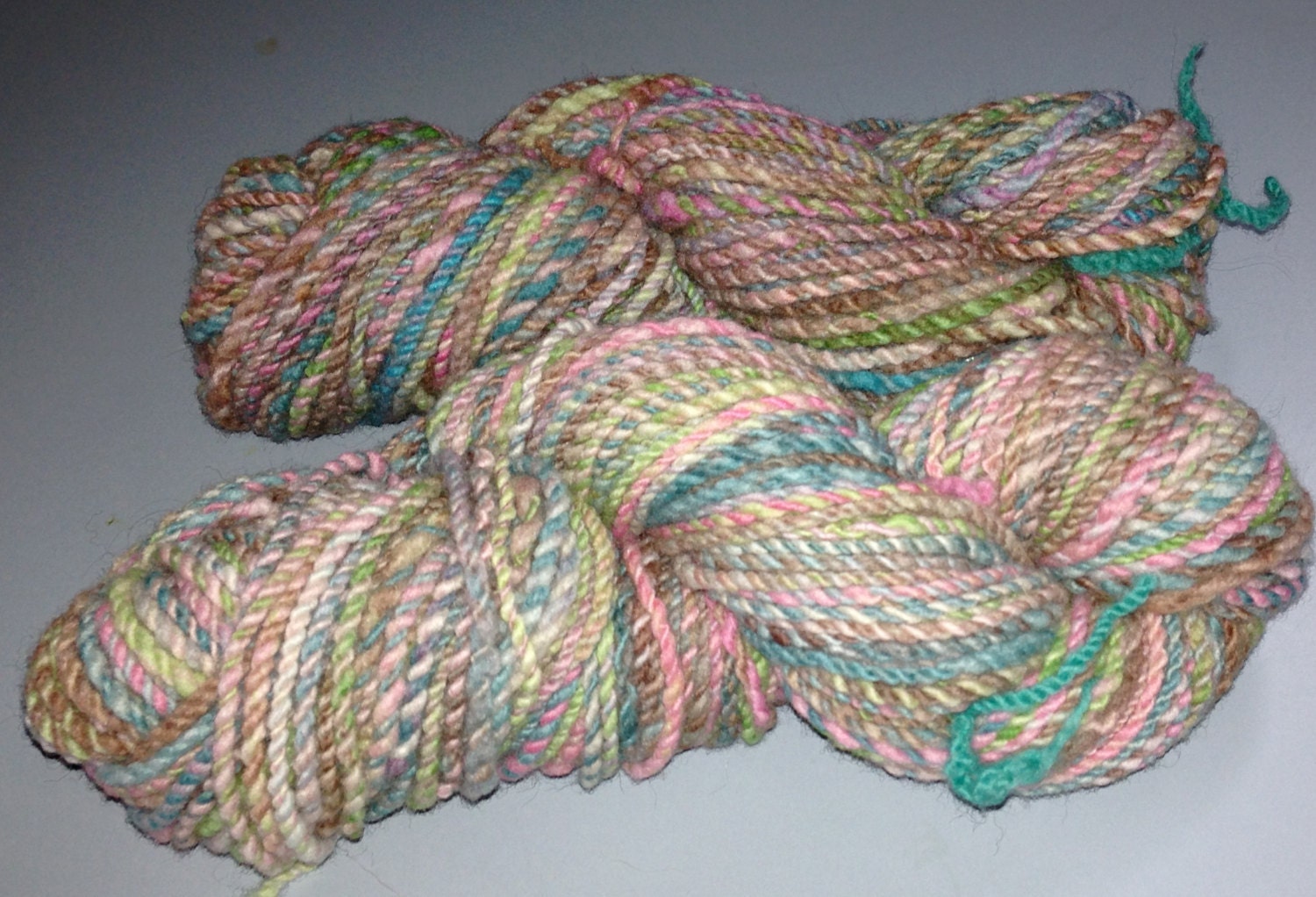 Easter Basket hand spun, hand dyed, merino wool yarn
