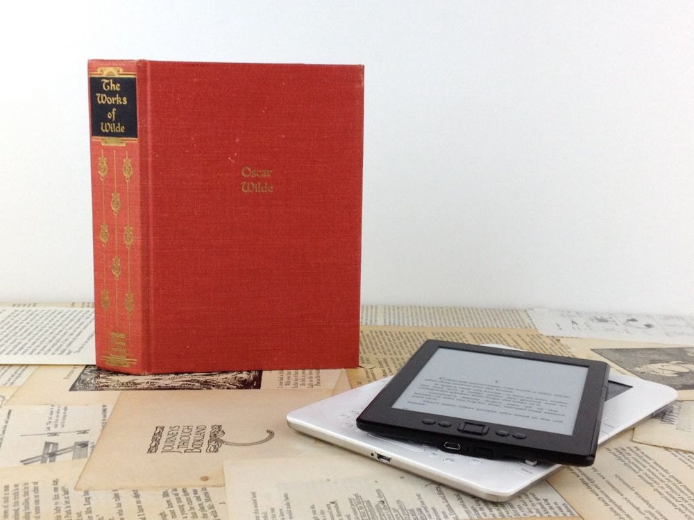 Oscar Wilde Custom Kindle cover, Nook cover or iPad mini cover - made to order custom device case custom from recycled vintage book
