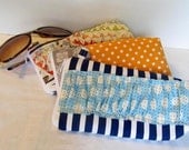 Sunglass Eyeglass case (padded) zipper pouch. Ruffled Sunnies pouch choose your own colors.