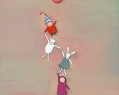 we all fly together - 17 x 22 print by Marisa and Creative Thursday Ltd. Edition