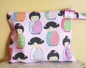 Wet Bag wetbag Diaper Bag - KOKESHI ICKY Bag by PETUNIAS - swim cloth diaper accessories zipper shower gift newborn baby child kids summer