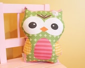 stuffed OWL PETUNIAS' Owl Pillow doll toy toddler baby kid child plush softie gift photo prop room decor unique cute present