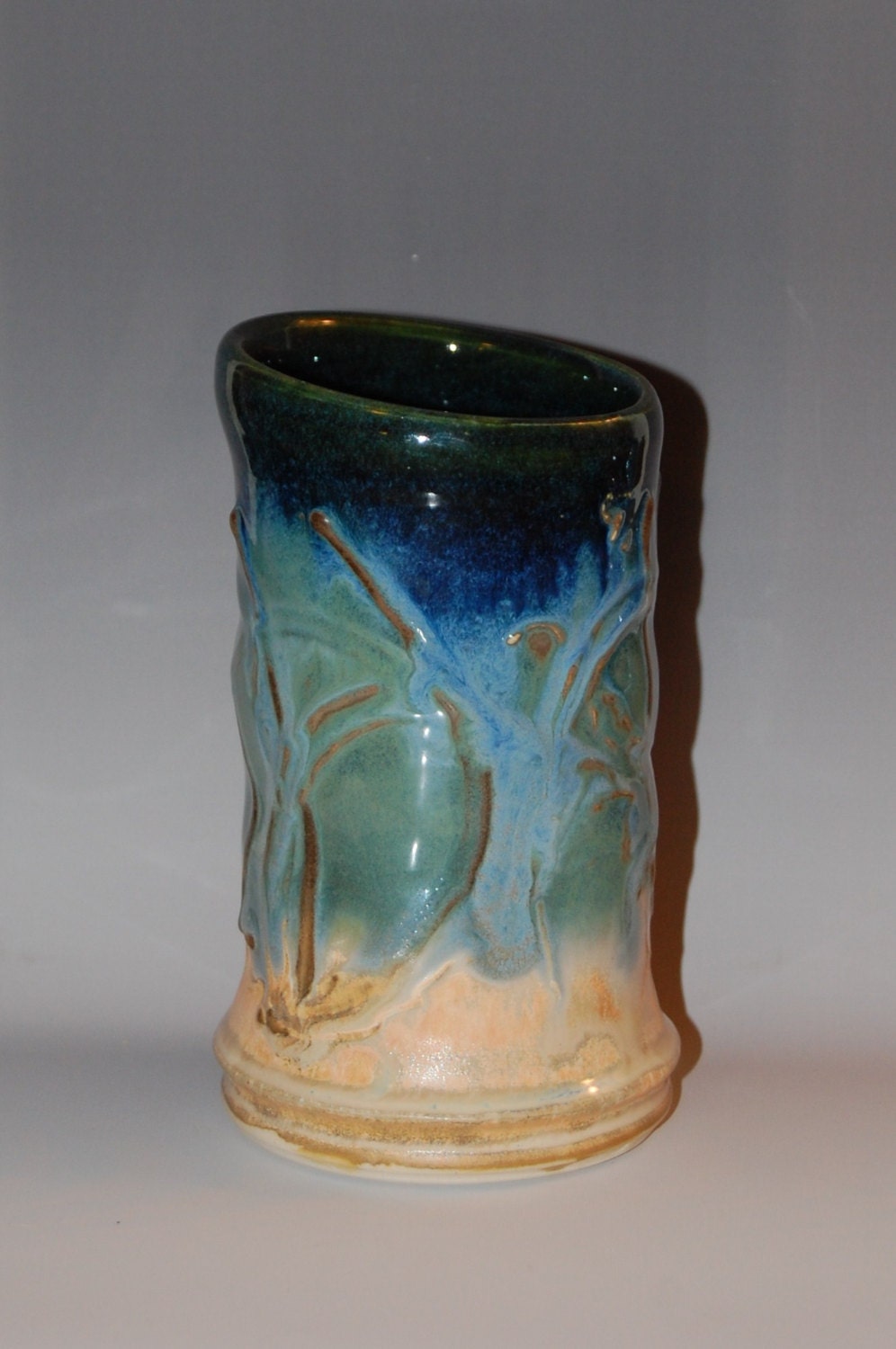 Clay Ceramic Vase hand thrown by PrairieJewel of Etsy