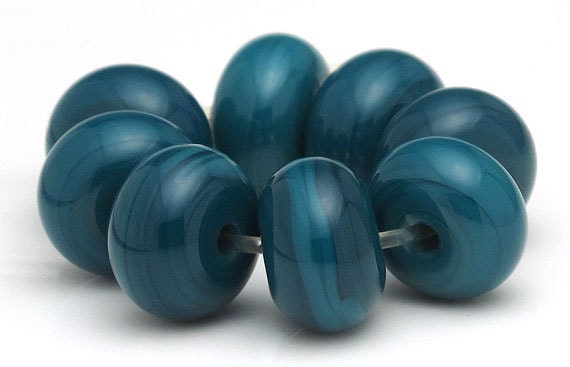 Handmade Lampwork Spacer Beads Teal Mermaid SRA