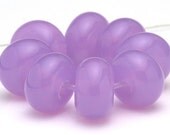 Handmade Lampwork Spacer Beads Purple Pink Crocus Translucent SRA
