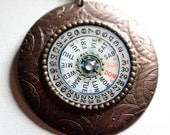 Day Timer Dimensional Resin and Copper Pendant