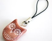 Brown Owl Charm Choice of:  Lanyard, Zipper Pull or Pendant
