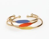3 Bracelet Set Special Hand Painted Brass ID Bracelets