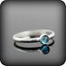 London blue topaz ring - recycled sterling silver ring with bezel set faceted gemstone, December birthstone