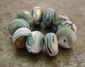 Woodland Disk Bead Set 12-14mm - Birch and Nest Pattern