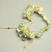 On Sale - Valentine Heart Necklace in Aquamarine, Peridot and Yellow Sapphire