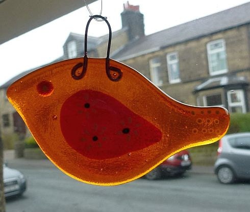Glass Scandinavian style bird Free shipping - UK