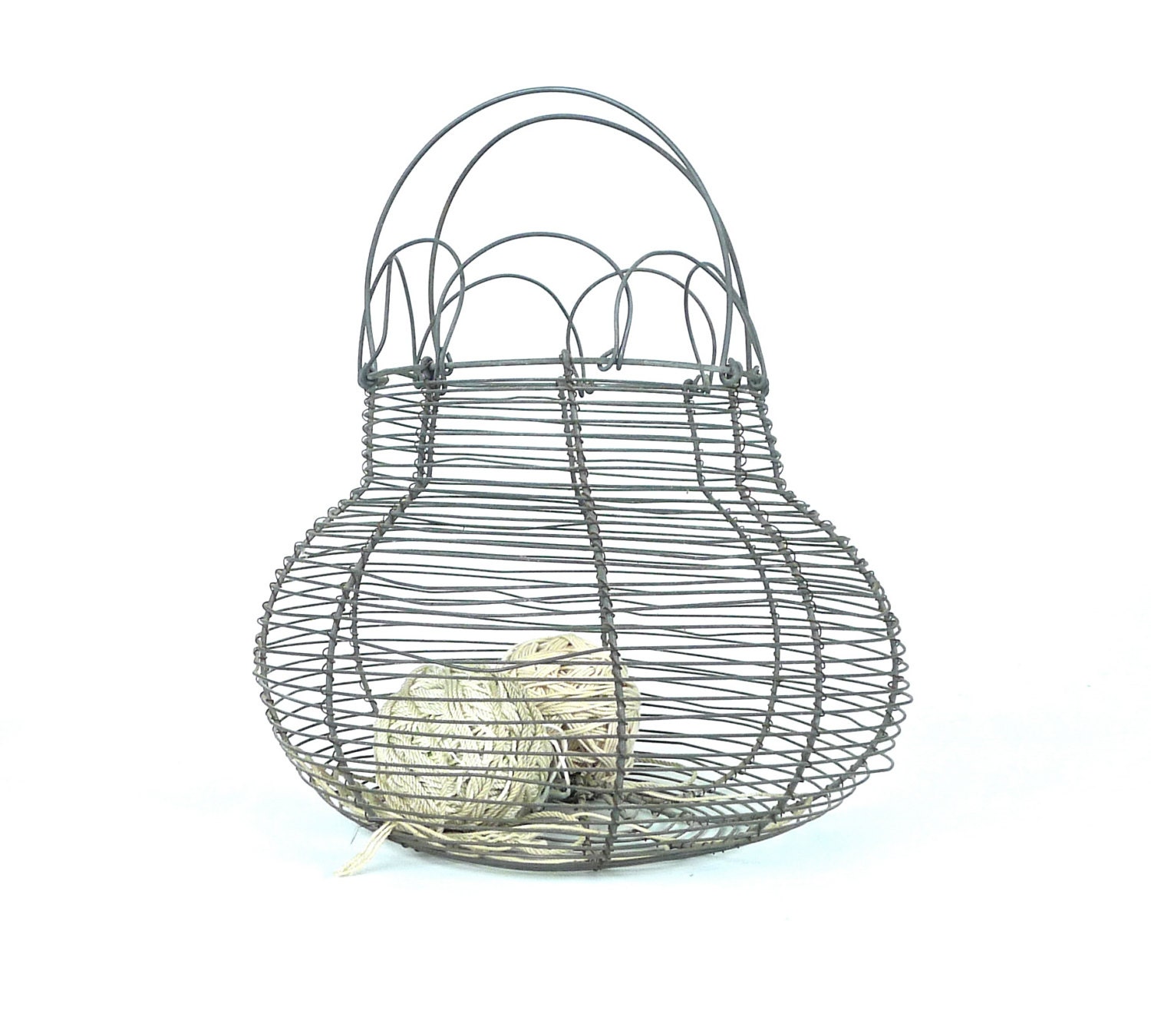 Vintage Wire Egg Basket