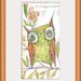 green owl - watercolor painting - bird art - limited edition and archival print-  5 x 10 inches - by cori dantini