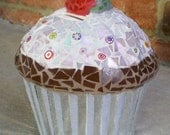 Stained Glass Mosaic Cup Cake Bank