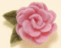 Rose Design Needle Felting Applique Mold