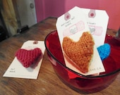 Knit Heart Brooch, Pin, Valentine's Day