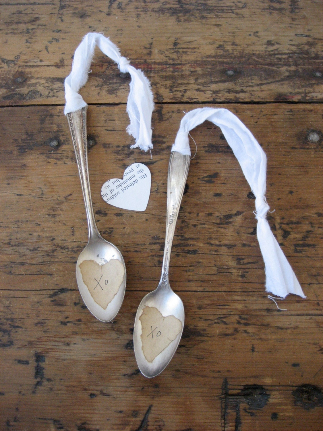 XO Vintage Valentine Spoon Ornaments