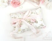Wedding Ring Pillow Floral Cotton Country Garden Summer Wedding Shabby Style Vintage Inspired Country