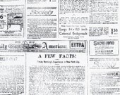 NEW SEI, Objects, Vintage Newspaper White Fabric - By the Yard