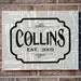 Custom Family Name Canvas Art - Personalized Gift, Wedding Gifts, Family Name Sign - Custom Typography