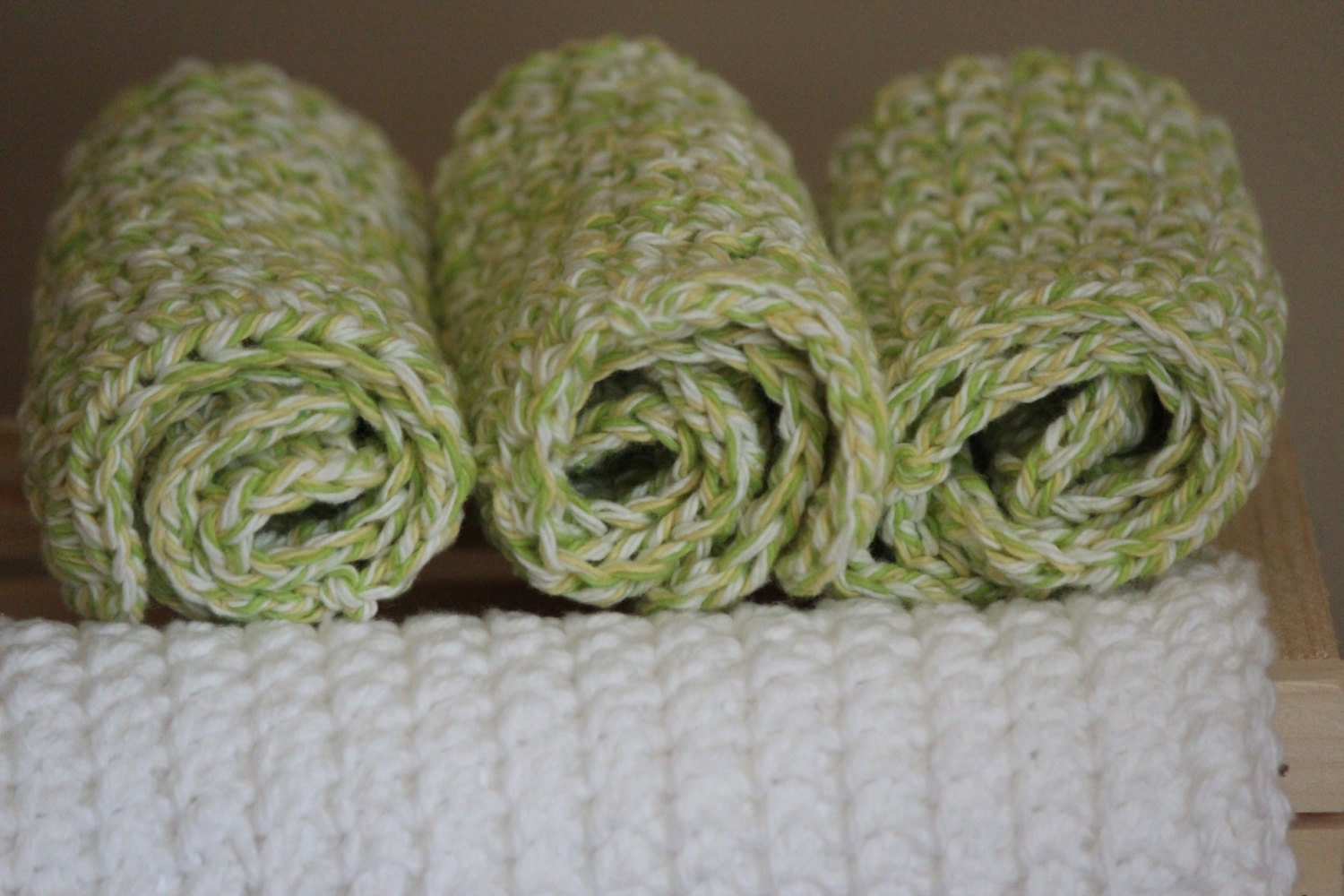 3 lemon lime cotton dishcloths perfect for summer