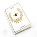 French Bee Notebook, Acorn Weath, Bee, Gold Wreath, Cahier, White, Journal, Lined Notebook