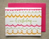 Birthday Bunting Letterpress card