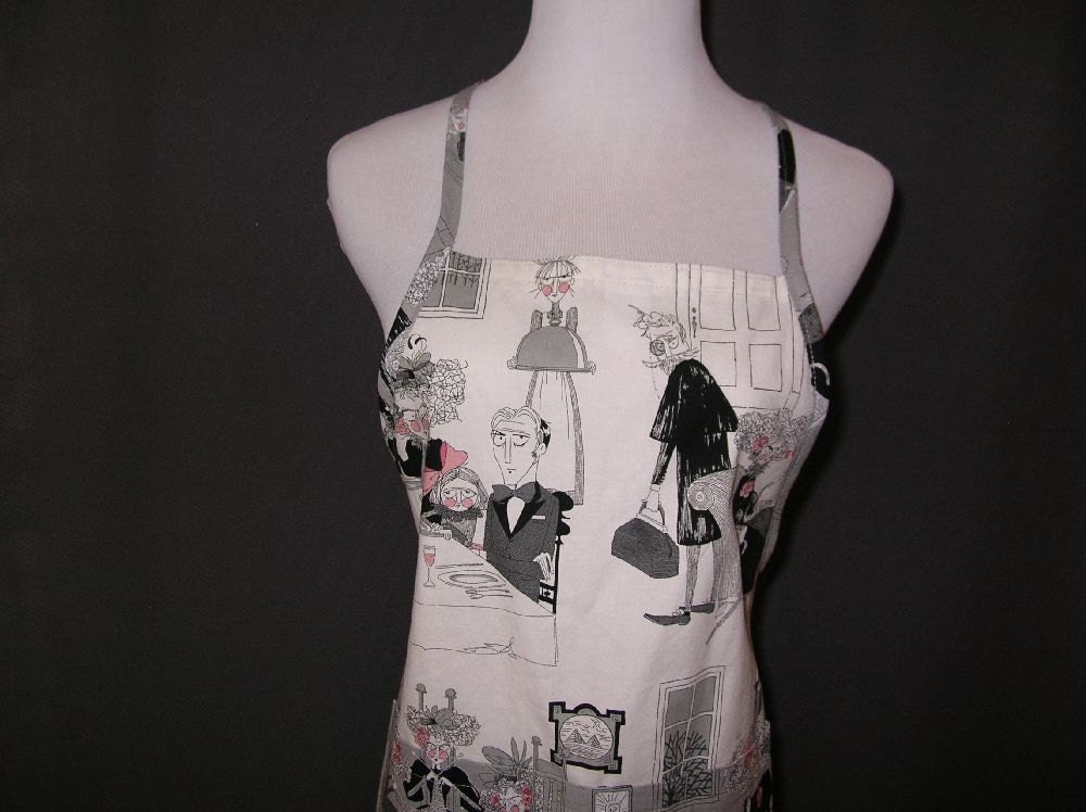 Womans Apron Made From Alexander Henry Ghastile Fabric