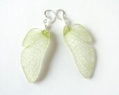 Mayfly wing dangle earrings