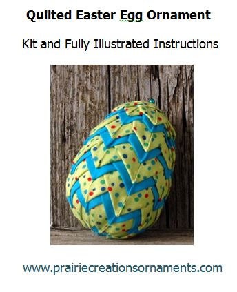 Quilted Ornament Layered Speckled Egg Pattern and Kit to Make Your Own