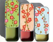Kissa Lip Balm in Keepsake Gift Tin - Natural Handcrafted and Vegan Friendly. Choice of 3 Flavors. Cherry Blossoms