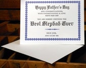 best stepdad ever certificate