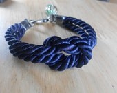 Nautical Sailor's Knot Bracelet - Sea Glass Cage Love Knot - KNOTICAL KNOTION
